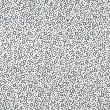 Designer Fabrics 54 in. Wide Blue And Beige Floral Matelasse Reversible Upholstery Fabric F423